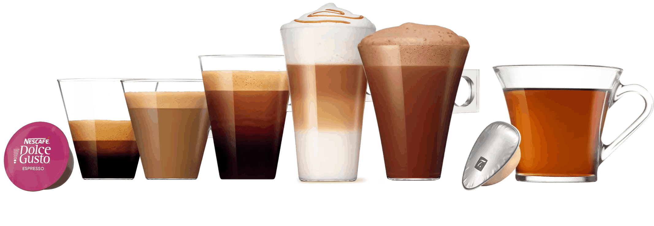 Kafijas dzērieni kapsulās | NESCAFÉ® Dolce Gusto® header image