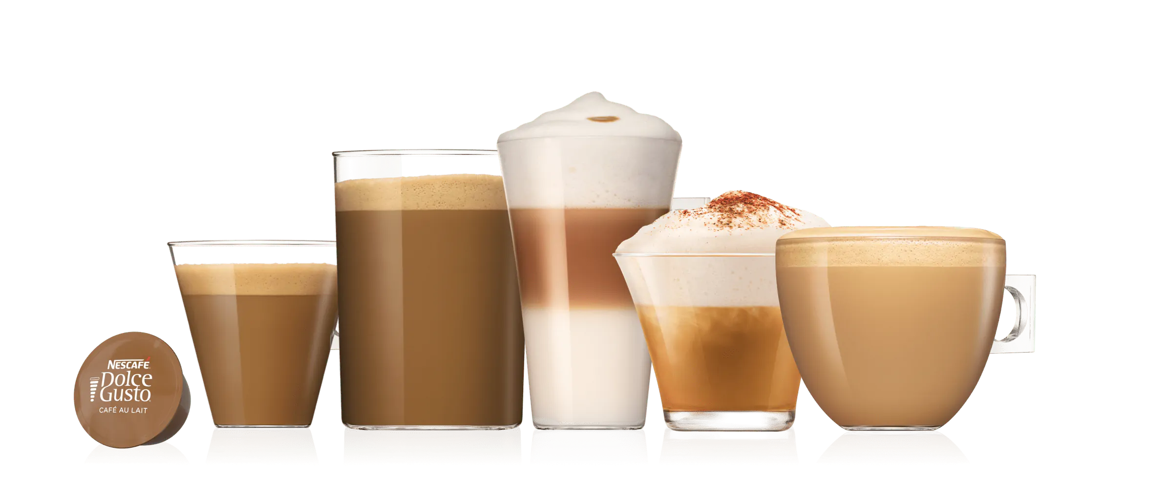 Kafija ar pienu kapsulās | NESCAFÉ® Dolce Gusto® header image