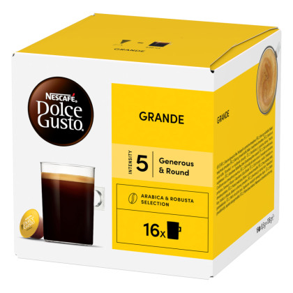 Front view of Grande (16 pods) box