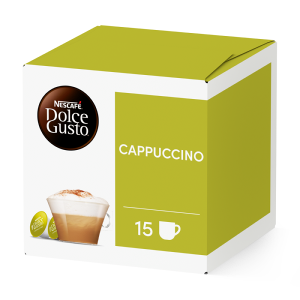 Front view of Cappuccino (30 pods) box