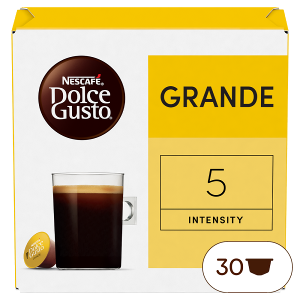 Front view of Grande (30 pods) box