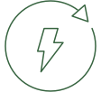 atjaunojamās elektroenerģijas ikona